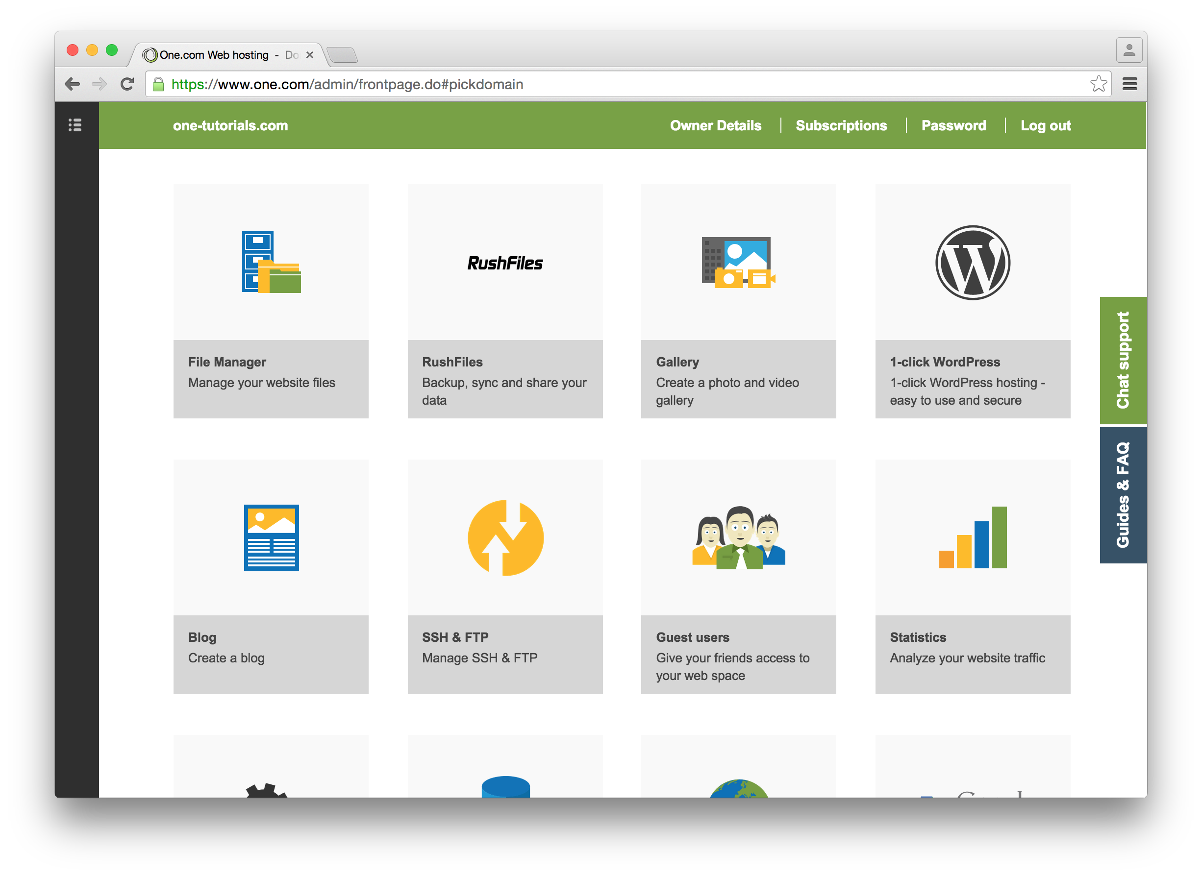 Click RushFiles in the Control Panel