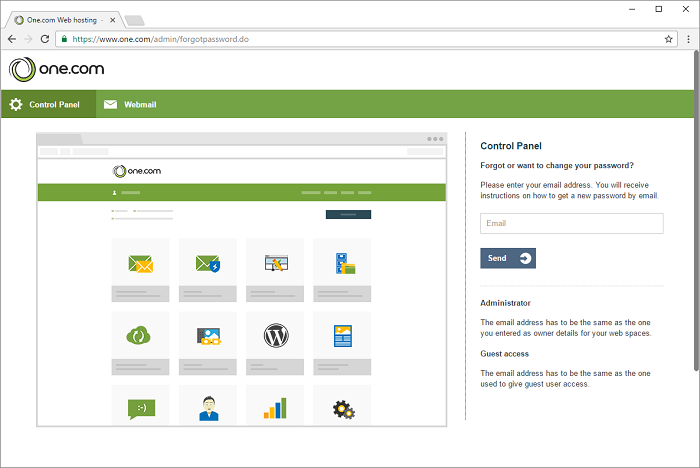 Enter your contact email address to reset your password