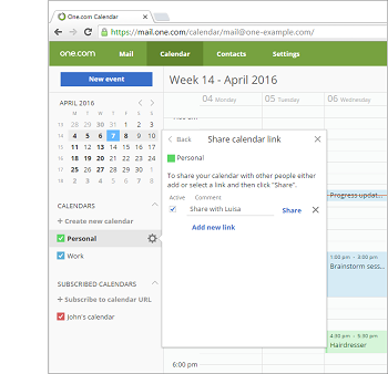 Wie Kann Ich Einen Kalender Teilen Hilfe One Com