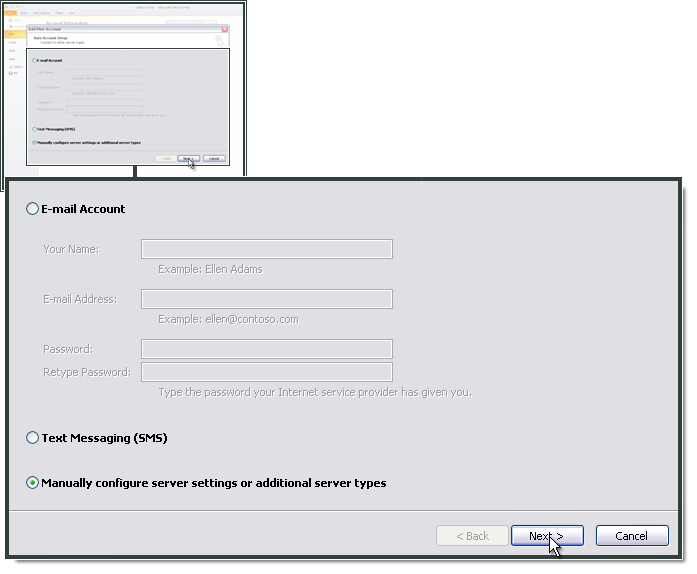 export outlook account settings 2010