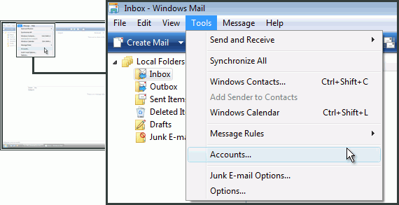 Setting up Windows Mail with One.com