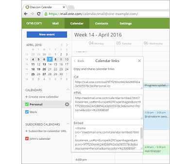 Choose how you want to share your calendar