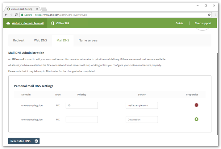 Type in a priority the server name and click the green + icon