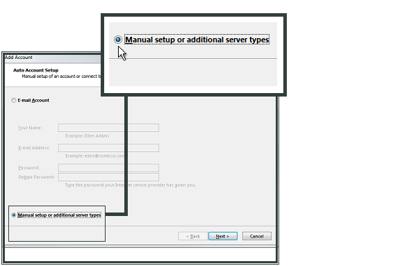 Check Manual setup