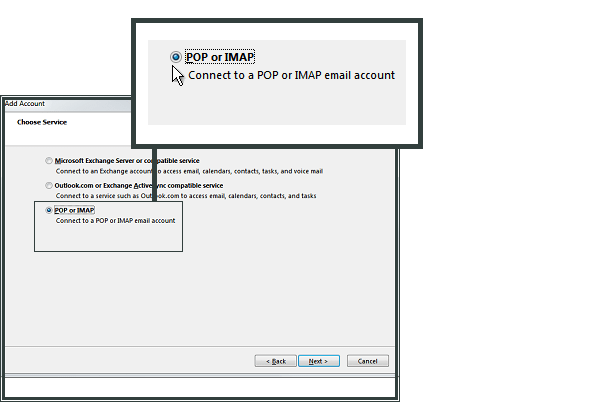 stny email settings for outlook 2016