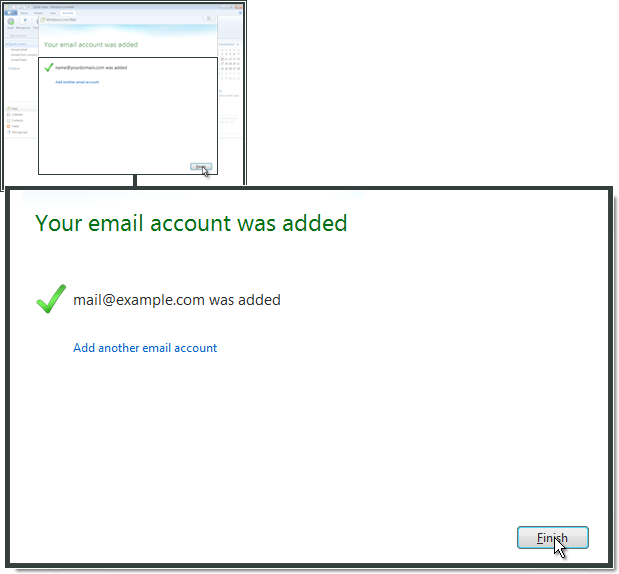 Din e-mail-konto blev tilføjet