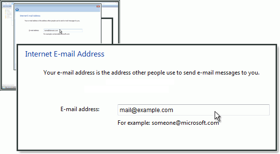 Typing in your email address.
